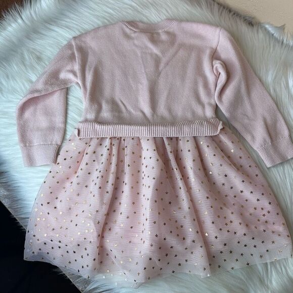 Gap Toddler 2-in-1 Sweater Tulle Dress Misty Rose Size 2 - Picture 2 of 8